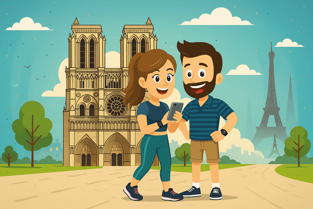 Man taking a boat tour through Seinne River